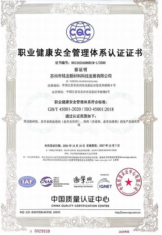 职业健康安全管理体系认证